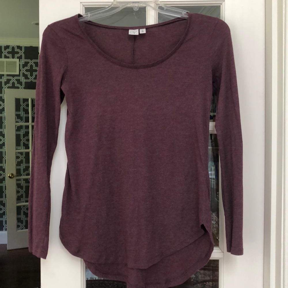 Maroon long sleeve crew neck